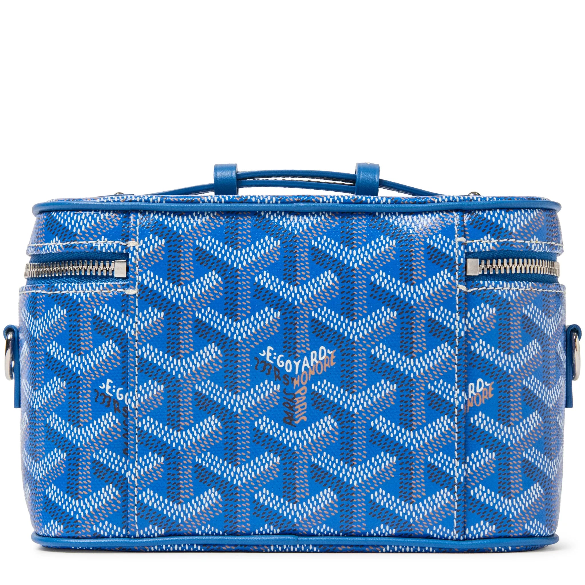 Back View of Goyard Muse Nano Sky Blue Vanity Bag MUSEVANANTY10CL10P